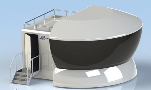 Polyester dome voor simulatoren en scherm projectie. polyester reparatie